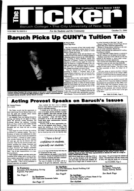 The Ticker, October 23, 2000