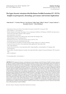The Upper Jurassic Volcanism of the Río Damas-Tordillo Formation (33°- 35.5°S): Insights on Petrogenesis, Chronology, Provenance and Tectonic Implications