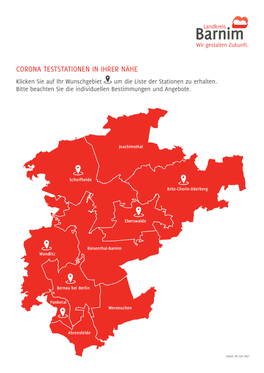 CORONA TESTSTATIONEN in IHRER NÄHE Klicken Sie Auf Ihr Wunschgebiet Um Die Liste Der Stationen Zu Erhalten