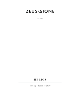 Spring - Summer 2020 1 HELIOS Spring - Summer 2020