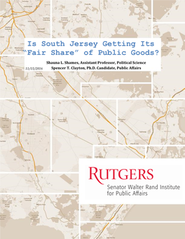 “Is South Jersey Getting Its 'Fair Share' of Public Goods?” (.Pdf)