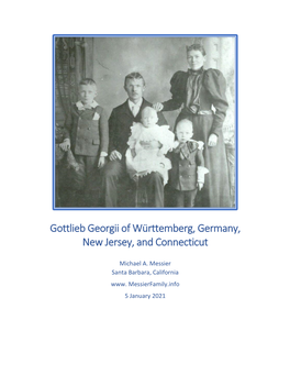 Gottlieb Georgii of Württemberg, Germany, New Jersey, and Connecticut