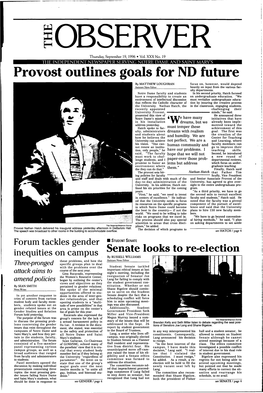 Provost Outlines Goals for ND Future