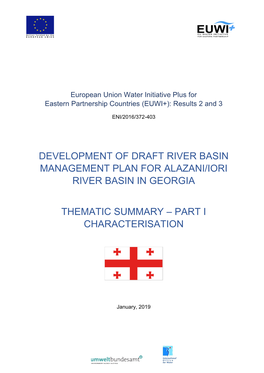 Development of Draft River Basin Management Plan for Alazani/Iori River Basin in Georgia