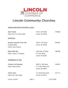 Church Directory