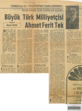 Büyük Türk Milliyetçisi Et Ferit