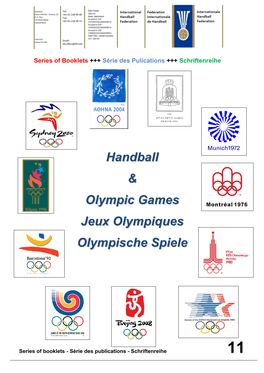 Handball & Olympic Games Jeux Olympiques Olympische Spiele