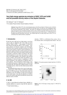 Very High Energy Gamma-Ray Emission of NGC 1275 and 3C382 and the Possible Activity Nature of the Seyfert Galaxies