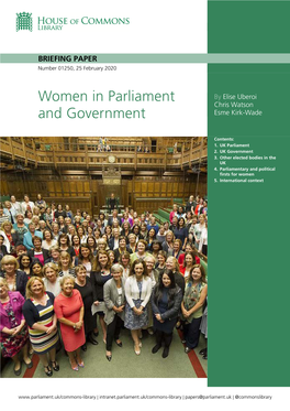 Women in Parliament and Government