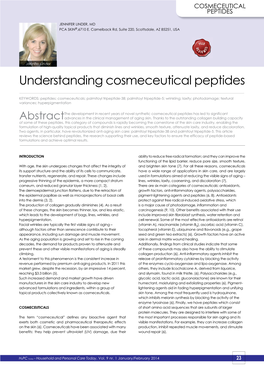 Understanding Cosmeceutical Peptides