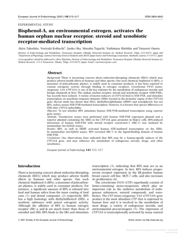 Bisphenol-A, an Environmental Estrogen, Activates the Human