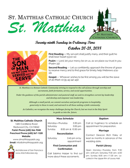 St. Matthias Staff Directory