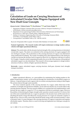 Calculation of Loads on Carrying Structures of Articulated Circular-Tube Wagons Equipped with New Draft Gear Concepts