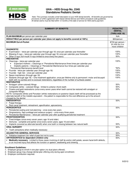 Delta Dental HDS Standalone Pediatric Dental