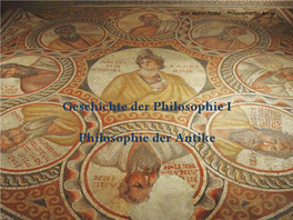 Zeidler: Geschichte Der Philosophie I