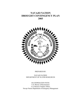 Navajo Nation Drought Contingency Plan 2003