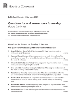 View Future Day Orals PDF File 0.11 MB