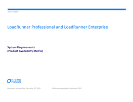 System Requirements (Product Availability Matrix)