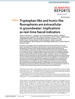 Tryptophan-Like and Humic-Like Fluorophores Are