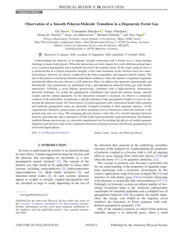 Observation of a Smooth Polaron-Molecule Transition in a Degenerate Fermi Gas