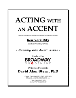 Acting with an Accent