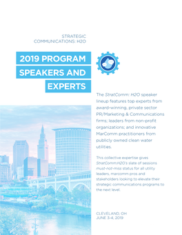 2019 Program Speakers and Experts