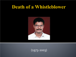 Death of a Whistleblower