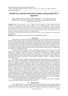 Identify the Surgically Altered Face Images Using Granular-PCA Approach