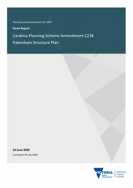 Amendment C228 Panel Report