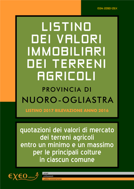 Nuoro Ogliastra Consultando L’Osservatorio, Pagine Contenenti I Valori Dei Terreni Seminativi, Troviamo I Seguenti Valori