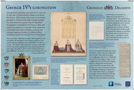 George IV's Coronation Commenced at 11Am on 19 July 1821 At
