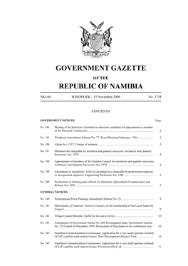 Government Gazette 15 November 2006 1