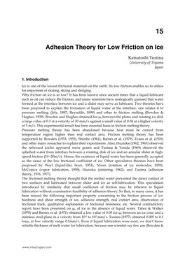 Adhesion Theory for Low Friction on Ice