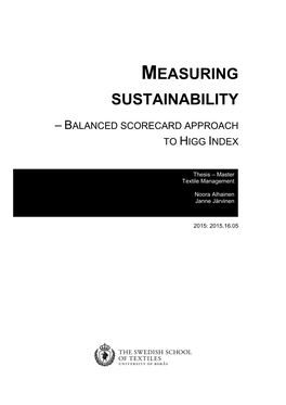 Measuring Sustainability