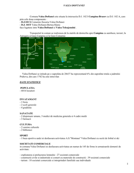Comuna Valea Doftanei Este Situata La Intersectia D.J