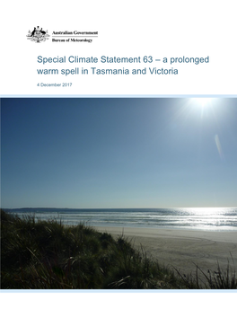 Statement 63—A Prolonged Warm Spell in Tasmania and Victoria