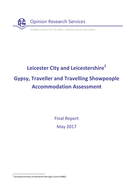 Gypsy, Traveller and Travelling Showpeople Accommodation Assessment