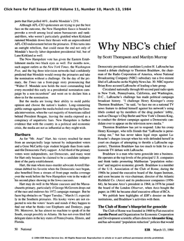 Why NBC's Chief Fears Larouche