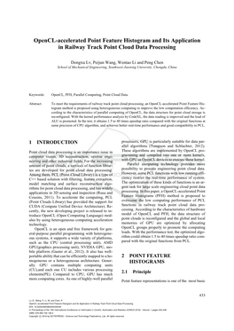 Opencl-Accelerated Point Feature Histogram and Its Application in Railway Track Point Cloud Data Processing