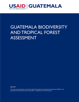 Guatemala Biodiversity and Tropical Forest Assessment
