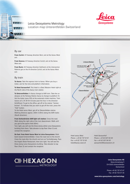 Leica Geosystems Metrology Location Map Unterentfelden Switzerland