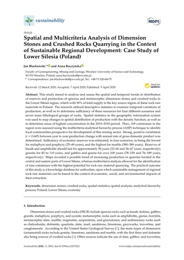 Spatial and Multicriteria Analysis of Dimension Stones and Crushed