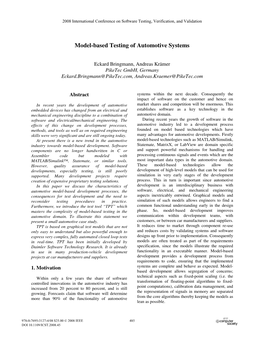 Model-Based Testing of Automotive Systems