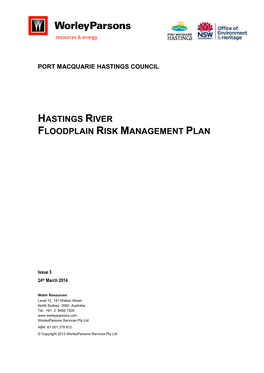 Hastings River Floodplain Risk Management Plan