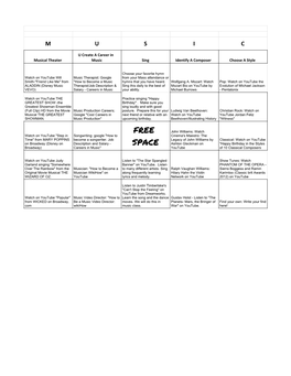 Copy of Music Bingo Grades