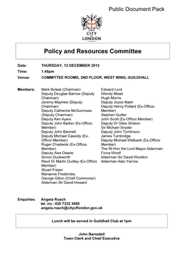 Policy and Resources Committee
