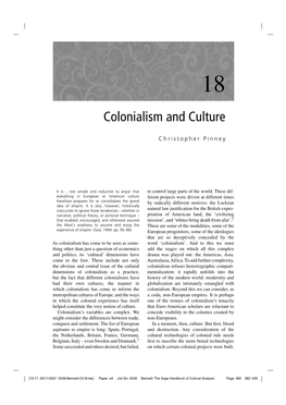 Colonialism and Culture