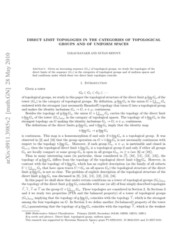 Direct Limit Topologies in the Categories of Topological Groups