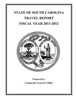 State of South Carolina Travel Report Fiscal Year 2011-2012 Table of Contents