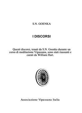 I Discorsi Di S.N. Goenka (Pdf)